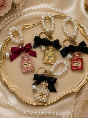 BOGO DEAL! UNBRANDED No 5 PERFUME BOTTLE KEY CHARMS VARIOUS COLORS